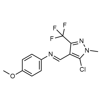 1-(5-Chloro-1-methyl-3-(trifluoromethyl)-1H-pyrazol-4-yl)-N-(4-methoxyphenyl)methanimine|CS-0599671