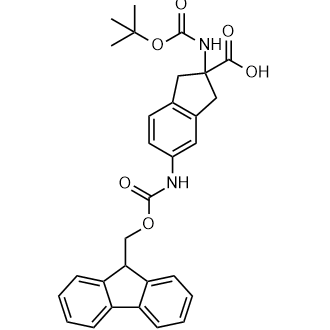 5-((((9H-fluoren-9-yl)methoxy)carbonyl)amino)-2-((tert-butoxycarbonyl)amino)-2,3-dihydro-1H-indene-2-carboxylic acid|CS-0600969
