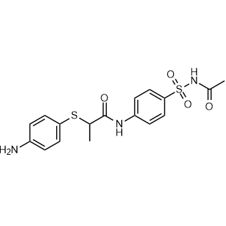 N-(4-(N-acetylsulfamoyl)phenyl)-2-((4-aminophenyl)thio)propanamide|CS-0602534