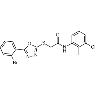 2-((5-(2-Bromophenyl)-1,3,4-oxadiazol-2-yl)thio)-N-(3-chloro-2-methylphenyl)acetamide|CS-0603216