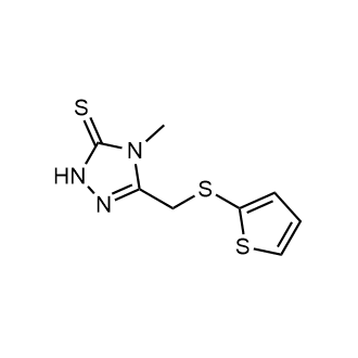 4-Methyl-5-((thiophen-2-ylthio)methyl)-2,4-dihydro-3H-1,2,4-triazole-3-thione|CS-0603922