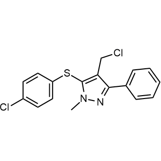 4-(Chloromethyl)-5-((4-chlorophenyl)thio)-1-methyl-3-phenyl-1H-pyrazole|CS-0605975