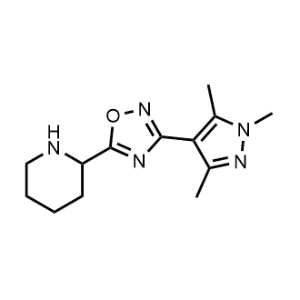 5-(Piperidin-2-yl)-3-(1,3,5-trimethyl-1H-pyrazol-4-yl)-1,2,4-oxadiazole|CS-0607051