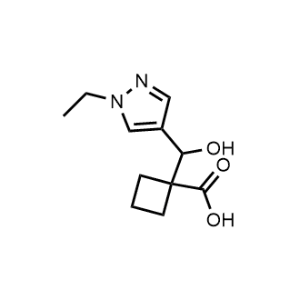 1-((1-Ethyl-1H-pyrazol-4-yl)(hydroxy)methyl)cyclobutane-1-carboxylic acid|CS-0607085