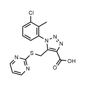 1-(3-Chloro-2-methylphenyl)-5-((pyrimidin-2-ylthio)methyl)-1H-1,2,3-triazole-4-carboxylic acid|CS-0607191