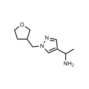 1-(1-((Tetrahydrofuran-3-yl)methyl)-1H-pyrazol-4-yl)ethan-1-amine|CS-0607762
