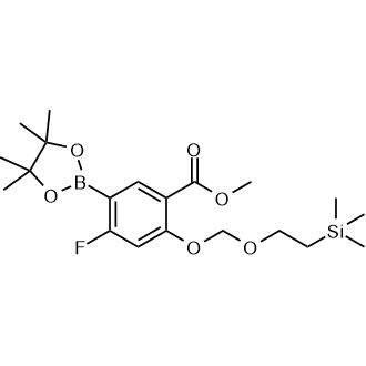 Methyl 4-fluoro-5-(4,4,5,5-tetramethyl-1,3,2-dioxaborolan-2-yl)-2-((2-(trimethylsilyl)ethoxy)methoxy)benzoate|CS-0608265