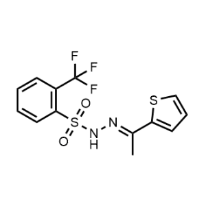 (E)-N'-(1-(Thiophen-2-yl)ethylidene)-2-(trifluoromethyl)benzenesulfonohydrazide|CS-0608405