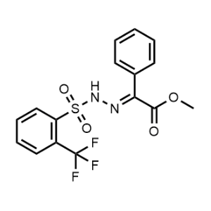 (E)-Methyl 2-phenyl-2-(2-((2-(trifluoromethyl)phenyl)sulfonyl)hydrazono)acetate|CS-0608410