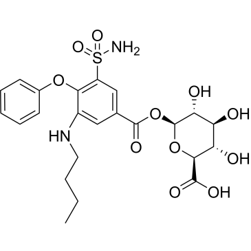 (2S,3S,4S,5R,6S)-6-((3-(Butylamino)-4-phenoxy-5-sulfamoylbenzoyl)oxy)-3,4,5-trihydroxytetrahydro-2H-pyran-2-carboxylic acid Bumetanide Impurity|CS-0612127