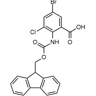 2-((((9H-Fluoren-9-yl)methoxy)carbonyl)amino)-5-bromo-3-chlorobenzoic acid|CS-0613904