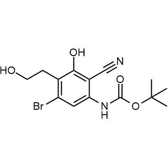 tert-Butyl (5-bromo-2-cyano-3-hydroxy-4-(2-hydroxyethyl)phenyl)carbamate|CS-0614195