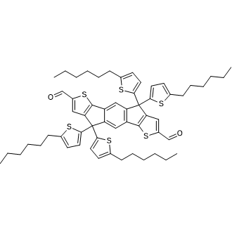4,4,9,9-Tetrakis(5-hexyl-2-thienyl)-4,9-dihydro-s-indaceno[1,2-b:5,6-b′]dithiophene-2,7-carboxaldehyde|CS-0614839