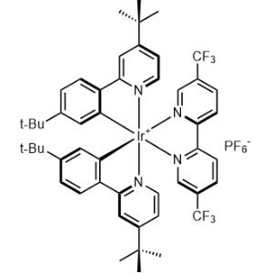 [5,5′-Bis(trifluoromethyl)-2,2′-bipyridine-κN1,κN1′]bis[5-(1,1-dimethylethyl)-2-[4-(1,1-dimethylethyl)-2-pyridinyl-κN]phenyl-κC]-, (OC-6-33)-Iridium(1+), hexafluorophosphate(1-) 1:1|CS-0615362