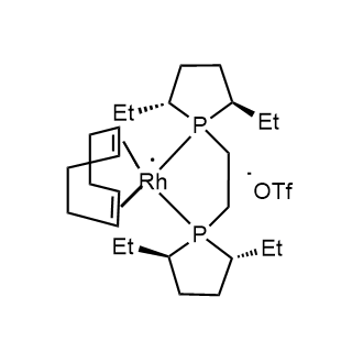 Rhodium(1+), [(1,2,5,6-η)-1,5-cyclooctadiene][(2R,2′R,5R,5′R)-1,1′-(1,2-ethanediyl)bis[2,5-diethylphospholane-κP]]-, salt with trifluoromethanesulfonic acid 1:1|CS-0615382