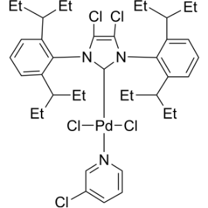 (SP-4-1)-[1,3-Bis[2,6-bis(1-ethylpropyl)phenyl]-4,5-dichloro-1,3-dihydro-2H-imidazol-2-ylidene]dichloro(3-chloropyridine-κN)palladium|CS-0618602