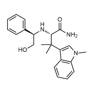 (S)-2-(((R)-2-Hydroxy-1-phenylethyl)amino)-3-methyl-3-(1-methyl-1H-indol-3-yl)butanamide|CS-0618994
