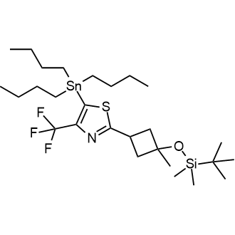 2-(3-((tert-Butyldimethylsilyl)oxy)-3-methylcyclobutyl)-5-(tributylstannyl)-4-(trifluoromethyl)thiazole|CS-0620939