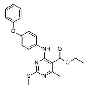 Ethyl 4-methyl-2-(methylthio)-6-((4-phenoxyphenyl)amino)pyrimidine-5-carboxylate|CS-0622840