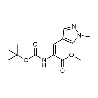 Methyl 2-((tert-butoxycarbonyl)amino)-3-(1-methyl-1H-pyrazol-4-yl)acrylate|CS-0623574