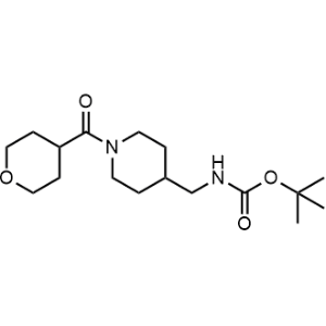 Tert-butyl ((1-(tetrahydro-2h-pyran-4-carbonyl)piperidin-4-yl)methyl)carbamate|CS-0624629