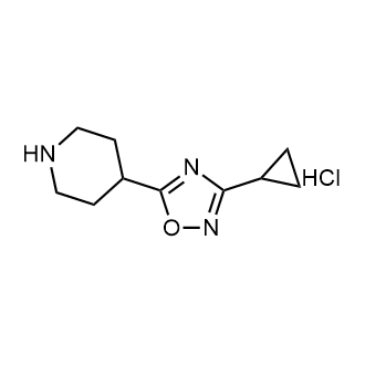 3-Cyclopropyl-5-(piperidin-4-yl)-1,2,4-oxadiazole hydrochloride|CS-0624742