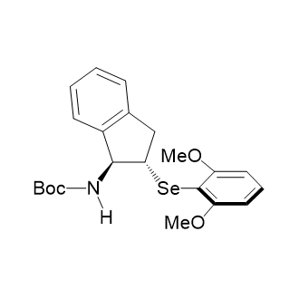 tert-Butyl ((1S,2S)-2-((2,6-dimethoxyphenyl)selanyl)-2,3-dihydro-1H-inden-1-yl)carbamate|CS-0626160