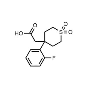 2-(4-(2-Fluorophenyl)-1,1-dioxidotetrahydro-2H-thiopyran-4-yl)acetic acid|CS-0627646