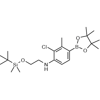 N-(2-((tert-Butyldimethylsilyl)oxy)ethyl)-2-chloro-3-methyl-4-(4,4,5,5-tetramethyl-1,3,2-dioxaborolan-2-yl)aniline|CS-0627912