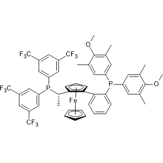 (S)-1-{(sp)-2-[2-[Bis(4-methoxy-3,5-dimethylphenyl)phosphino]phenyl]ferrocenyl}ethylbis[3,5-bis(trifluoromethyl)phenyl]phosphine|CS-0628496