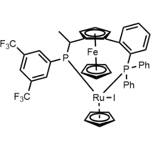 [(1S)-1-[(1R)-1-[Bis[3,5-bis(trifluoromethyl)phenyl]phosphino-κP]ethyl]-2-[2-(diphenylphosphino-κP)phenyl]ferrocene][(1,2,3,4,5-η)-2,4-dimethyl-2,4-pentadien-1-yl]iodo-Ruthenium|CS-0628532