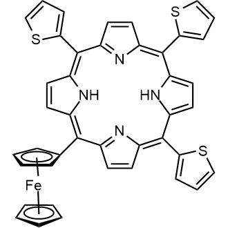 Ferrocene, (10,15,20-tri-2-thienyl-21H,23H-porphin-5-yl)-|CS-0628537