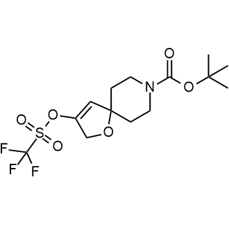 tert-Butyl 3-(((trifluoromethyl)sulfonyl)oxy)-1-oxa-8-azaspiro[4.5]dec-3-ene-8-carboxylate|CS-0628614