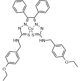 Hydrazinecarbothioamide, 2,2'-(1,2-diphenyl-1,2-ethanediylidene)bis[N-[(4-ethoxyphenyl)methyl]-, copper complex|CS-0634114