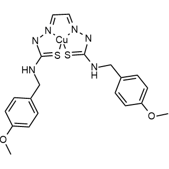 Hydrazinecarbothioamide, 2,2'-(1,2-ethanediylidene)bis[N-[(4-methoxyphenyl)methyl]-, copper complex|CS-0634119
