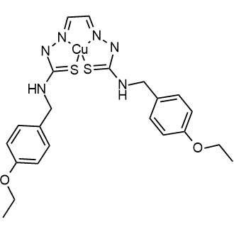 Hydrazinecarbothioamide, 2,2'-(1,2-ethanediylidene)bis[N-[(4-ethoxyphenyl)methyl]-, copper complex|CS-0634178