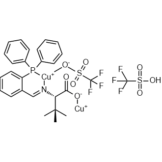 Copper, [μ-[N-[[2-(diphenylphosphino-κP)phenyl]methylene]-3-methyl-L-valinato-κN:κO]](1,1,1-trifluoromethanesulfonato-κO)di- trifluoromethanesulfonic acid salt|CS-0634372