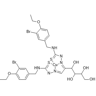 arabino-Hexos-2-ulose, bis[[[[(3-bromo-4-ethoxyphenyl)methyl]amino]thioxomethyl]hydrazone], copper complex|CS-0634555