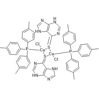 Dichlorobis[μ-(1,7-dihydro-6H-purine-6-thione-S:S)]bis[tris(4-methylphenyl)phosphine]dicopper|CS-0634589