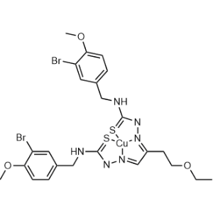 Hydrazinecarbothioamide, 2,2'-[1-(2-ethoxyethyl)-1,2-ethanediylidene]bis[N-[(3-bromo-4-methoxyphenyl)methyl]-, copper complex|CS-0634609