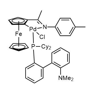 Palladium, chloro[2'-(dicyclohexylphosphino-.kappa.P)-N,N-dimethyl[1,1'-biphenyl]-2-amine][2-[1-[(4-methylphenyl)imino-.kappa.N]ethyl]ferrocenyl-.kappa.C]-,|CS-0634733