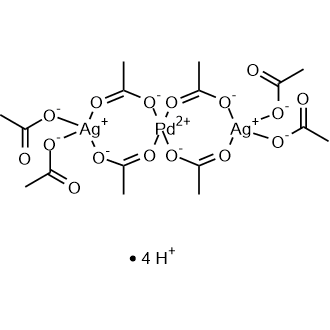 Palladate- tetrakis[μ-(acetato-κO:κO')]bis[bis(acetato-κO)silver]-, hydrogen 1:4|CS-0634744