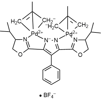 Palladium(1+), bis[(1,2,3-η)-2-methyl-2-propen-1-yl][μ-[[(4S,4′S)-2,2′-(4-phenyl-1H-pyrazole-3,5-diyl-κN1:κN2)bis[4,5-dihydro-4-(1-methylethyl)oxazolato-κN3]](1-)]]di-, tetrafluoroborate|CS-0634754