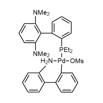 Methanesulfonato[2-diethylphosphino-2',6'-bis(dimethylamino)-1,1-biphenyl](2'-amino-1,1'-biphenyl-2-yl)palladium(II)|CS-0634763