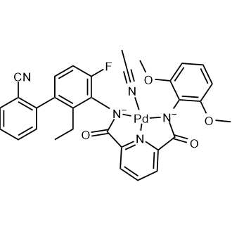 (SP-4-2)-(Acetonitrile)[N2-(2'-cyano-2-ethyl-4-fluoro[1,1'-biphenyl]-3-yl)-N6-(2,6-dimethoxyphenyl)-2,6-pyridinedicarboxamidato(2-)-κN1,κN2,κN6]palladium|CS-0634804
