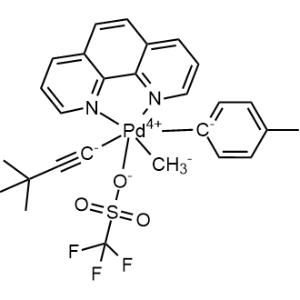 (3,3-Dimethyl-1-butyn-1-yl)methyl(4-methylphenyl)(1,10-phenanthroline-κN1,κN10)(1,1,1-trifluoromethanesulfonato-κO)palladium|CS-0634847