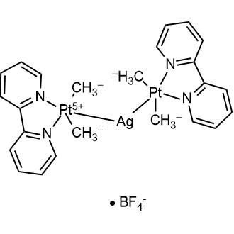 {(Platinum(methyl)2(2,2'-bipyridine))silver} tetrafluoroborate|CS-0634964