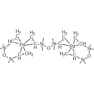 Palladium, bis[1,3-bis(η2-ethenyl)-1,1,3,3-tetramethyldisiloxane][μ-(η2:η2-1,3-diethenyl-1,1,3,3-tetramethyldisiloxane)]di-, stereoisomer|CS-0635454