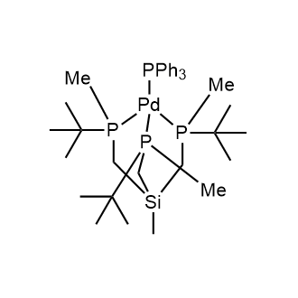 [(1S,1'S,1''S)-1,1',1''-[(Methylsilylidyne)tris(methylene)]tris[1-(1,1-dimethylethyl)-1-methylphosphine-κP]](triphenylphosphinepalladium)|CS-0635468