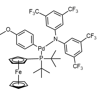 [[Bis(1,1-dimethylethyl)phosphino]ferrocene][N-[3,5-bis(trifluoromethyl)phenyl]-3,5-bis(trifluoromethyl)benzenaminato-κN](4-methoxyphenyl)palladium|CS-0635470